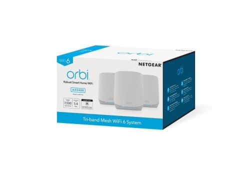 System WiFi 6 Orbi RBK763S AX5400 3-pak System WiFi 6 Orbi RBK763S AX5400 3-pak