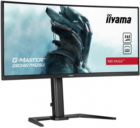 Monitor 34 cale G-MASTER GB3467WQSU-B5 VA,UWQHD,165HZ,HAS(15cm),1500R,4xUSB Monitor 34 cale G-MASTER GB3467WQSU-B5 VA,UWQHD,165HZ,HAS(15cm),1500R,4xUSB