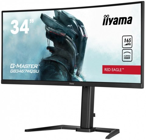 Monitor 34 cale G-MASTER GB3467WQSU-B5 VA,UWQHD,165HZ,HAS(15cm),1500R,4xUSB Monitor 34 cale G-MASTER GB3467WQSU-B5 VA,UWQHD,165HZ,HAS(15cm),1500R,4xUSB