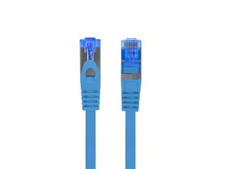 Patchcord kat.6a S/FTP LSZH CCA 0.25m niebieski fluke