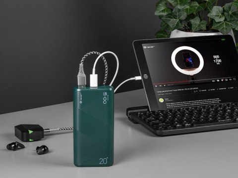 Powerbank Kori 20000mAh QC3.0-PD20W GR zielony Powerbank Kori 20000mAh QC3.0-PD20W GR zielony