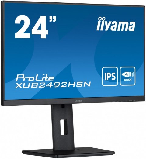 Monitor 24 cale XUB2492HSN-B5 IPS,USB-C Dock,HDMI,DP,DaisyChain,HAS