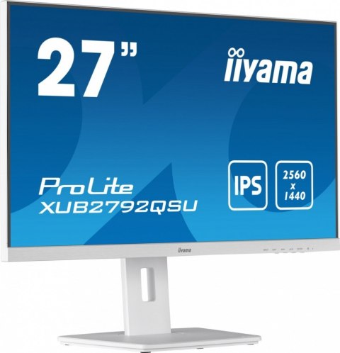Monitor 27 cali 'XUB2792QSU-W5 IPS,WQHD,HDMI,DP,DVI,HAS(150mm),biały