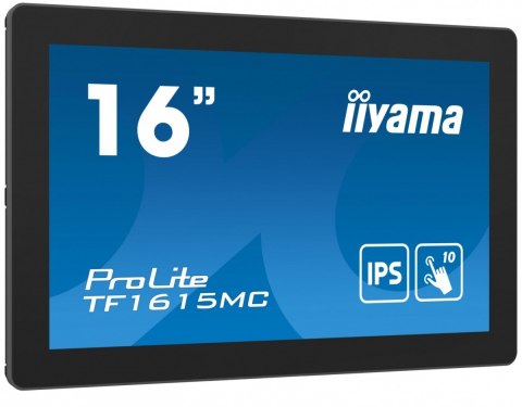 Monitor 15.6 cala TF1615MC-B1 IPS,pojemnościowa 10 punktów,450cd/m2,IP65,7H,HDMI,DP,VGA Monitor 15.6 cala TF1615MC-B1 IPS,pojemnościowa 10 punktów,450cd/m2,IP65,7H,HDMI,DP,VGA