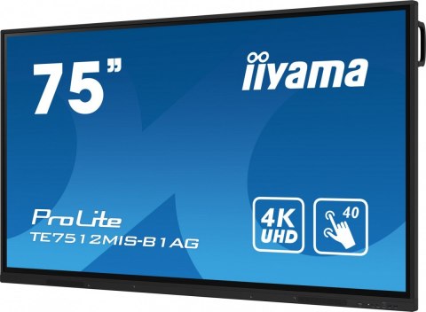 Monitor interaktywny 75 cali TE7512MIS-B1AG INFRARED,40pkt,IPS,4K,7H,WiFi