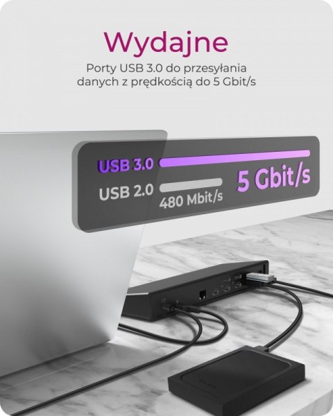 Stacja dokująca IB-DK2244AC 14w1,DP,HDMI,LAN, Audio,USB,Powerdelivery 60w Stacja dokująca IB-DK2244AC 14w1,DP,HDMI,LAN, Audio,USB,Powerdelivery 60w