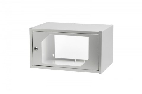 Szafa krosowa wisząca 19" 6U rack 550x350, drzwi szyba, niedzielona, złożona, nośność 30kg, szara Szafa krosowa wisząca 19" 6U rack 550x350, drzwi szyba, niedzielona, złożona, nośność 30kg, szara