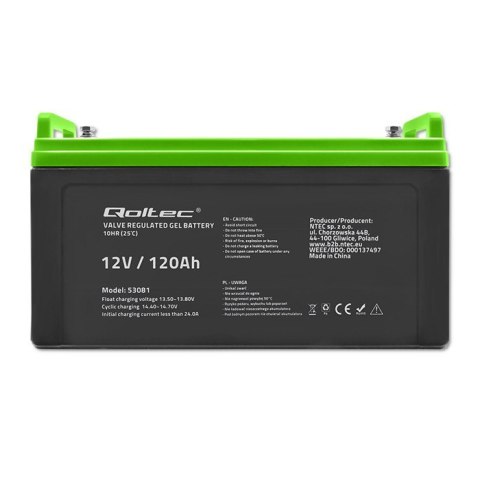 Akumulator żelowy | 12V | 120Ah | GEL Akumulator żelowy | 12V | 120Ah | GEL