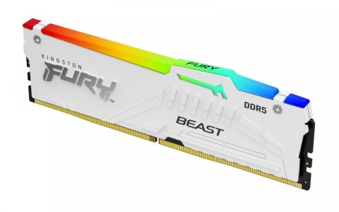 Pamięć DDR5 Fury Beast RGB 32GB(1*32GB)/6000 CL36 biała Pamięć DDR5 Fury Beast RGB 32GB(1*32GB)/6000 CL36 biała