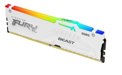 Pamięć DDR5 Fury Beast RGB 32GB(2*16GB)/5600 CL40 biała Pamięć DDR5 Fury Beast RGB 32GB(2*16GB)/5600 CL40 biała