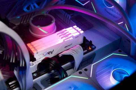 Pamięć DDR5 Fury Beast RGB 64GB(2*32GB)/6000 CL36 biała Pamięć DDR5 Fury Beast RGB 64GB(2*32GB)/6000 CL36 biała