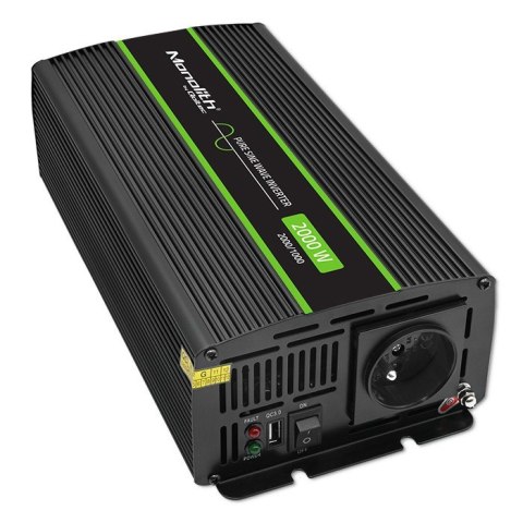 Przetwornica napięcia Monolith | 1000W | 2000W | 12V na 230V | Czysty Sinus Przetwornica napięcia Monolith | 1000W | 2000W | 12V na 230V | Czysty Sinus