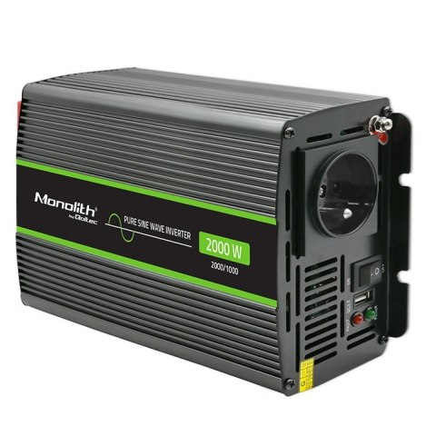 Przetwornica napięcia Monolith | 1000W | 2000W | 12V na 230V | Czysty Sinus Przetwornica napięcia Monolith | 1000W | 2000W | 12V na 230V | Czysty Sinus