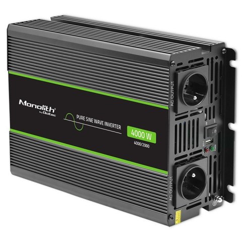 Przetwornica napięcia Monolith | 2000W | 4000W | 2000W | 4000W | 12V na 230V | Czysty Sinus Przetwornica napięcia Monolith | 2000W | 4000W | 2000W | 4000W | 12V na 230V | Czysty Sinus