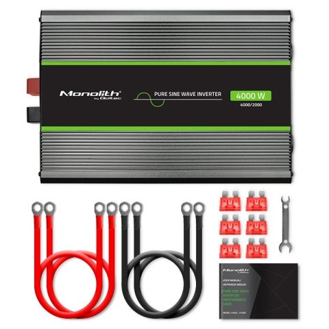 Przetwornica napięcia Monolith | 2000W | 4000W | 2000W | 4000W | 12V na 230V | Czysty Sinus Przetwornica napięcia Monolith | 2000W | 4000W | 2000W | 4000W | 12V na 230V | Czysty Sinus