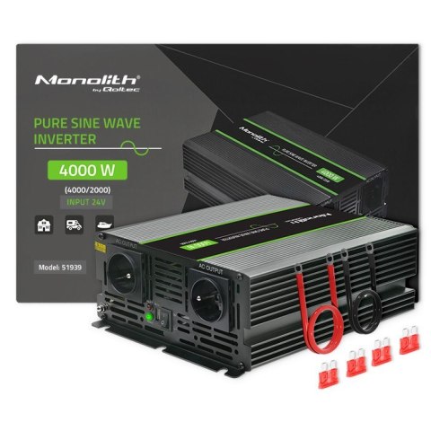 Przetwornica napięcia Monolith | 2000W | 4000W | 24V na 230V | Czysty Sinus Przetwornica napięcia Monolith | 2000W | 4000W | 24V na 230V | Czysty Sinus