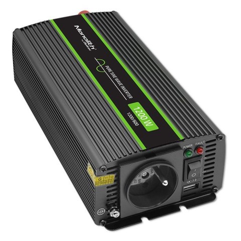 Przetwornica napięcia Monolith | 600W | 1200W | 24V na 230V | Czysty Sinus Przetwornica napięcia Monolith | 600W | 1200W | 24V na 230V | Czysty Sinus