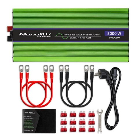 Przetwornica napięcia Monolith | ładowanie baterii | UPS | 2500W | 5000W | 12V na 230V | Czysty Sinus | LCD Przetwornica napięcia Monolith | ładowanie baterii | UPS | 2500W | 5000W | 12V na 230V | Czysty Sinus | LCD