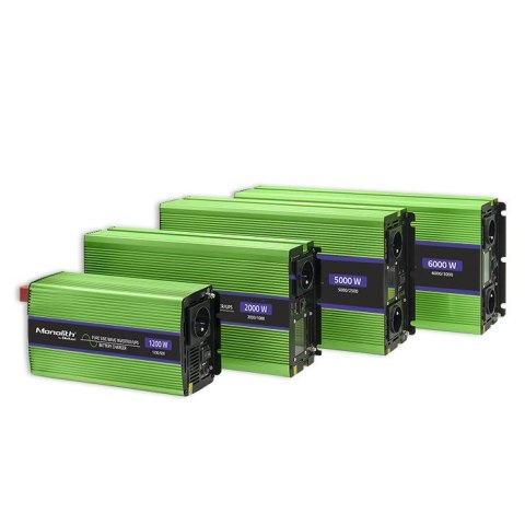 Przetwornica napięcia Monolith | ładowanie baterii | UPS | 2500W | 5000W | 12V na 230V | Czysty Sinus | LCD Przetwornica napięcia Monolith | ładowanie baterii | UPS | 2500W | 5000W | 12V na 230V | Czysty Sinus | LCD