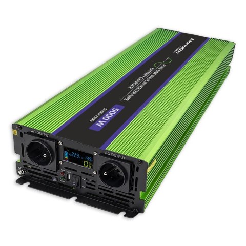 Przetwornica napięcia Monolith | ładowanie baterii | UPS | 2500W | 5000W | 12V na 230V | Czysty Sinus | LCD Przetwornica napięcia Monolith | ładowanie baterii | UPS | 2500W | 5000W | 12V na 230V | Czysty Sinus | LCD