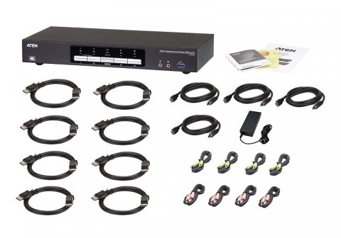 Przełącznik KVM 4-Port USB 3.0 4K DP Dual Display KVMP Switch Przełącznik KVM 4-Port USB 3.0 4K DP Dual Display KVMP Switch
