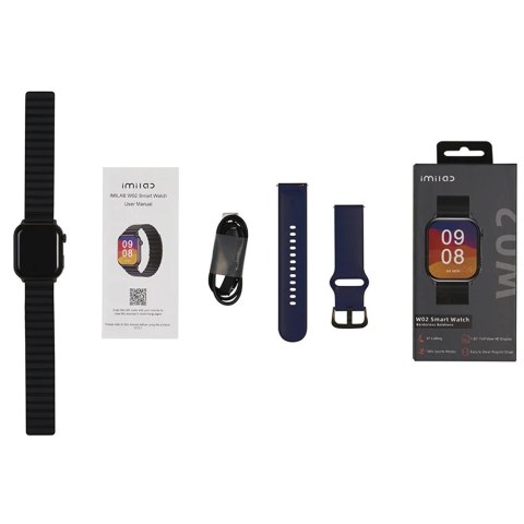 Smartwatch W02 1.85 cala 280 mAh Czarny Smartwatch W02 1.85 cala 280 mAh Czarny
