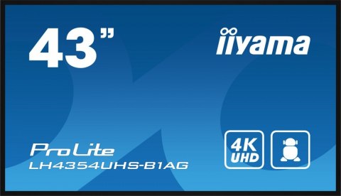 Monitor 43 cale LH4354UHS-B1AG 24/7, IPS, ANDROID.11, 4K, SDM, 2x10W Monitor 43 cale LH4354UHS-B1AG 24/7, IPS, ANDROID.11, 4K, SDM, 2x10W