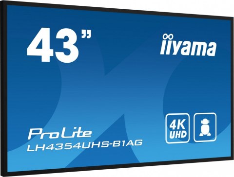 Monitor 43 cale LH4354UHS-B1AG 24/7, IPS, ANDROID.11, 4K, SDM, 2x10W Monitor 43 cale LH4354UHS-B1AG 24/7, IPS, ANDROID.11, 4K, SDM, 2x10W