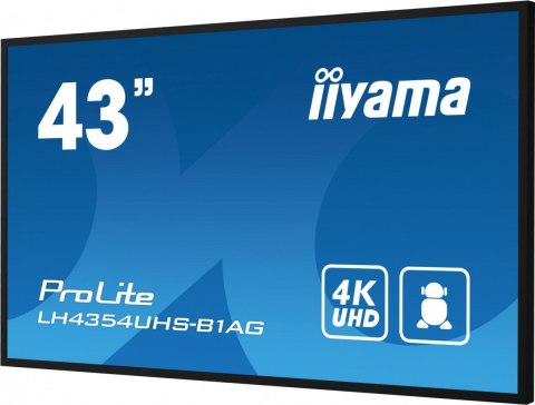Monitor 43 cale LH4354UHS-B1AG 24/7, IPS, ANDROID.11, 4K, SDM, 2x10W Monitor 43 cale LH4354UHS-B1AG 24/7, IPS, ANDROID.11, 4K, SDM, 2x10W