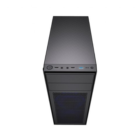 Obudowa Midi Tower Fornax M100B ATX niebiesie wentylatory Czarna