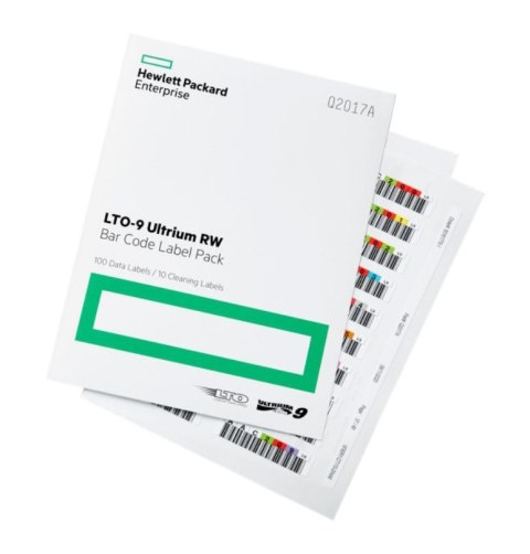Pakiet etykiet z kodami kreskowymi HPE LTO-9 Ultrium RW Q2017A Pakiet etykiet z kodami kreskowymi HPE LTO-9 Ultrium RW Q2017A