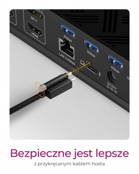 Stacja dokująca IB-DK2288AC 13in1,4x4K Monitory,PD 100Watt,Audio,LAN, czytnik Kart, DisplayLink Stacja dokująca IB-DK2288AC 13in1,4x4K Monitory,PD 100Watt,Audio,LAN, czytnik Kart, DisplayLink