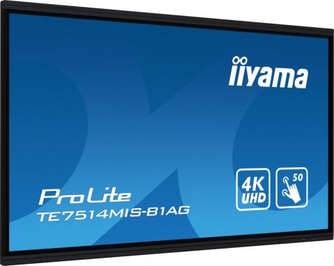 Monitor wielkoformatowy 75 cali TE7514MIS-B1AG INFRARED,50pkt,VA,4K,7H,WiFi,MIC,USB-c Monitor wielkoformatowy 75 cali TE7514MIS-B1AG INFRARED,50pkt,VA,4K,7H,WiFi,MIC,USB-c