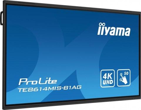 Monitor wielkoformatowy 85.6 cali TE8614MIS-B1AG INFRARED,50pkt,VA,4K,7H,WiFi,MIC,USB-C Monitor wielkoformatowy 85.6 cali TE8614MIS-B1AG INFRARED,50pkt,VA,4K,7H,WiFi,MIC,USB-C