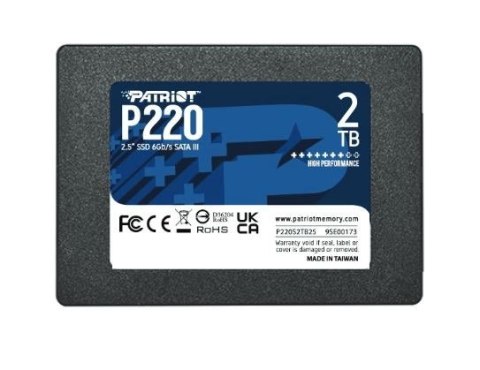 Dysk SSD 2TB P220 2.5 inches 550/500MB/s SATA III Dysk SSD 2TB P220 2.5 inches 550/500MB/s SATA III