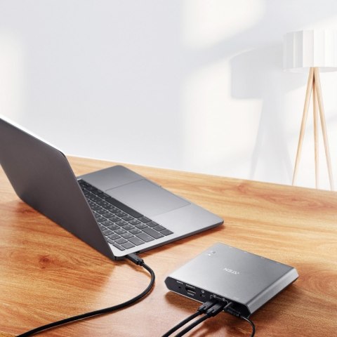 Przełącznik 2-Port 4K DP USB-C KVM Dock Switch with Power Przełącznik 2-Port 4K DP USB-C KVM Dock Switch with Power