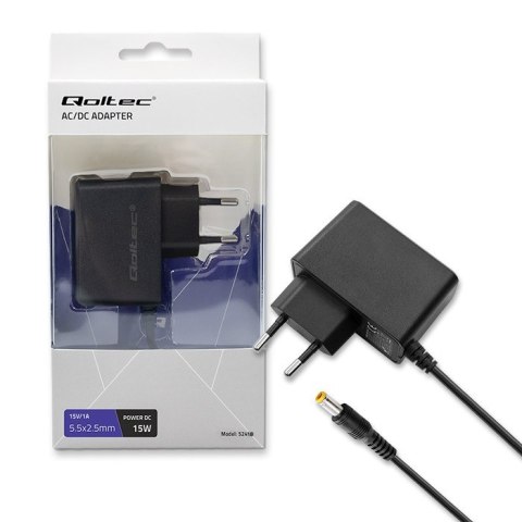 Zasilacz wtyczkowy 15W | 15V | 1A | 5.5*2.5 Zasilacz wtyczkowy 15W | 15V | 1A | 5.5*2.5
