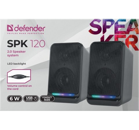 Głośniki komputerowe SPK-120 2.0 6W USB Głośniki komputerowe SPK-120 2.0 6W USB