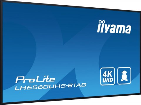 Monitor wielkoformatowy 64.5 cala LH6560UHS-B1AG matowy 24h/7 500(cd/m2) VA 3840 x 2160 UHD(4K) Android.11 Wifi CMS(iiSignage2) Monitor wielkoformatowy 64.5 cala LH6560UHS-B1AG matowy 24h/7 500(cd/m2) VA 3840 x 2160 UHD(4K) Android.11 Wifi CMS(iiSignage2)