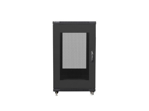 Szafa stojąca 19 cali 22U 600x800 drzwi perforowane, czarna