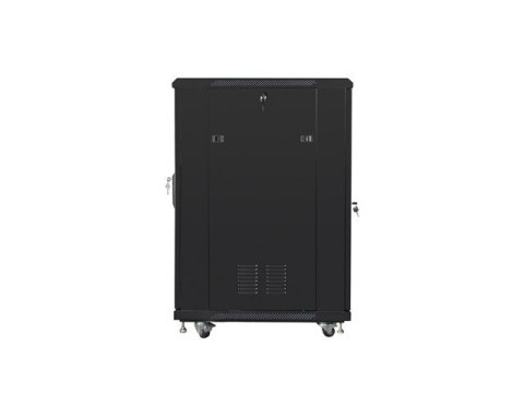 Szafa stojąca 19 cali 22U 600x800 drzwi perforowane, czarna
