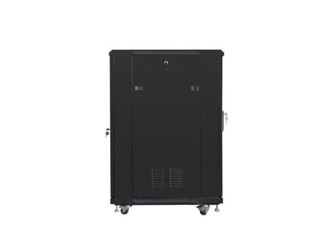 Szafa stojąca 19 cali 22U 600x800 drzwi perforowane, czarna