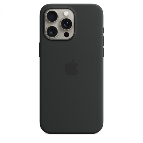 Etui silikonowe z MagSafe do iPhonea 15 Pro Max - czarne Etui silikonowe z MagSafe do iPhonea 15 Pro Max - czarne