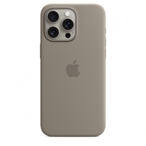 Etui silikonowe z MagSafe do iPhonea 15 Pro Max - popielaty brąz Etui silikonowe z MagSafe do iPhonea 15 Pro Max - popielaty brąz