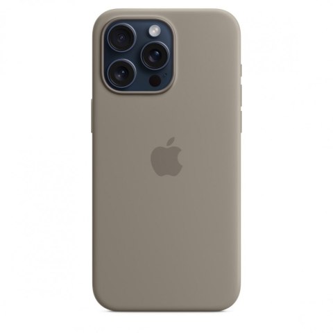 Etui silikonowe z MagSafe do iPhonea 15 Pro Max - popielaty brąz Etui silikonowe z MagSafe do iPhonea 15 Pro Max - popielaty brąz