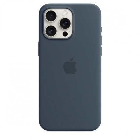 Etui silikonowe z MagSafe do iPhonea 15 Pro Max - sztormowy błękit Etui silikonowe z MagSafe do iPhonea 15 Pro Max - sztormowy błękit