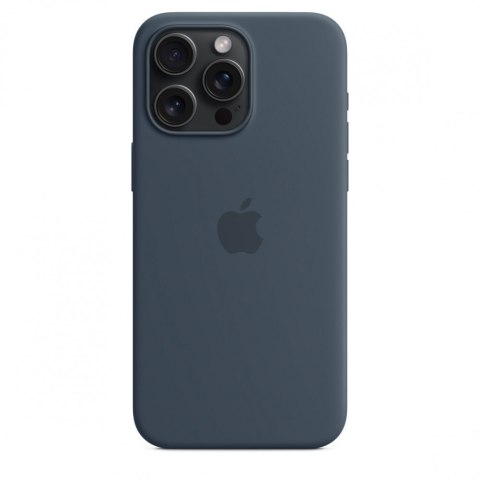 Etui silikonowe z MagSafe do iPhonea 15 Pro Max - sztormowy błękit Etui silikonowe z MagSafe do iPhonea 15 Pro Max - sztormowy błękit