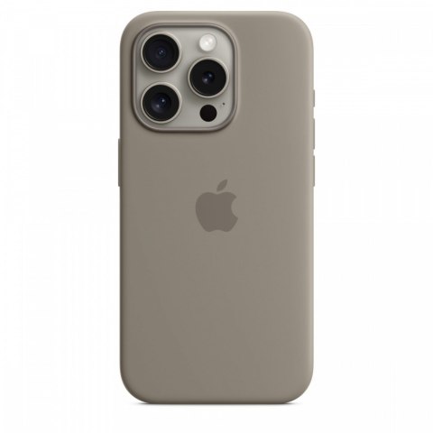 Etui silikonowe z MagSafe do iPhonea 15 Pro - popielaty brąz Etui silikonowe z MagSafe do iPhonea 15 Pro - popielaty brąz