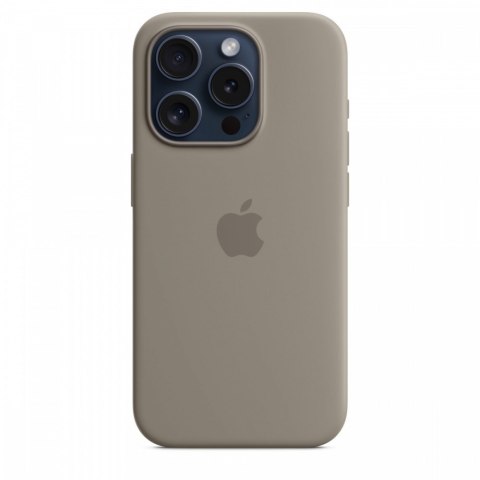 Etui silikonowe z MagSafe do iPhonea 15 Pro - popielaty brąz Etui silikonowe z MagSafe do iPhonea 15 Pro - popielaty brąz