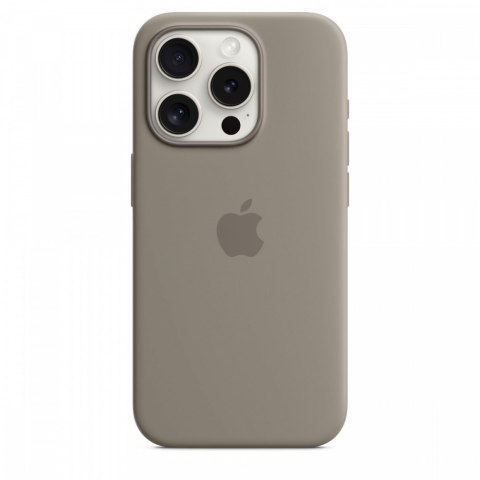 Etui silikonowe z MagSafe do iPhonea 15 Pro - popielaty brąz Etui silikonowe z MagSafe do iPhonea 15 Pro - popielaty brąz